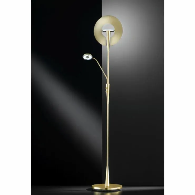 Luminaires Trio Éclairage Led|Lampadaire Trio-Leuchten Quebec LED Laiton, 2 lumières