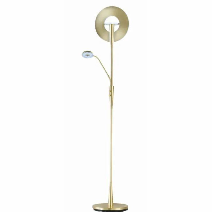 Luminaires Trio Éclairage Led|Lampadaire Trio-Leuchten Quebec LED Laiton, 2 lumières