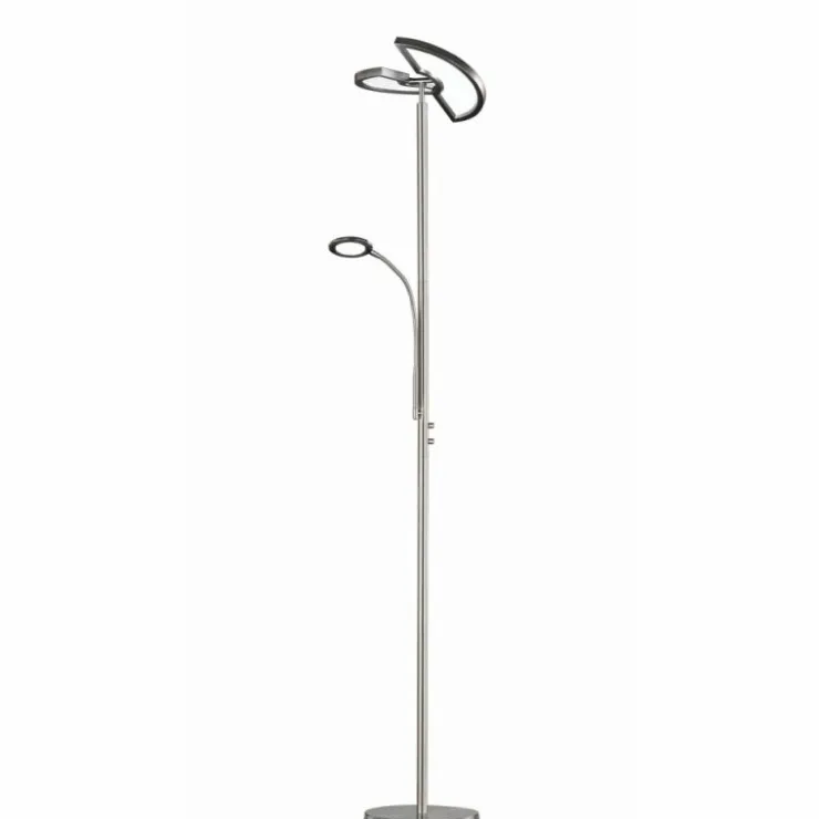 Luminaires Trio Éclairage Led|Lampadaire Trio-Leuchten Split LED Nickel mat, 1 lumière