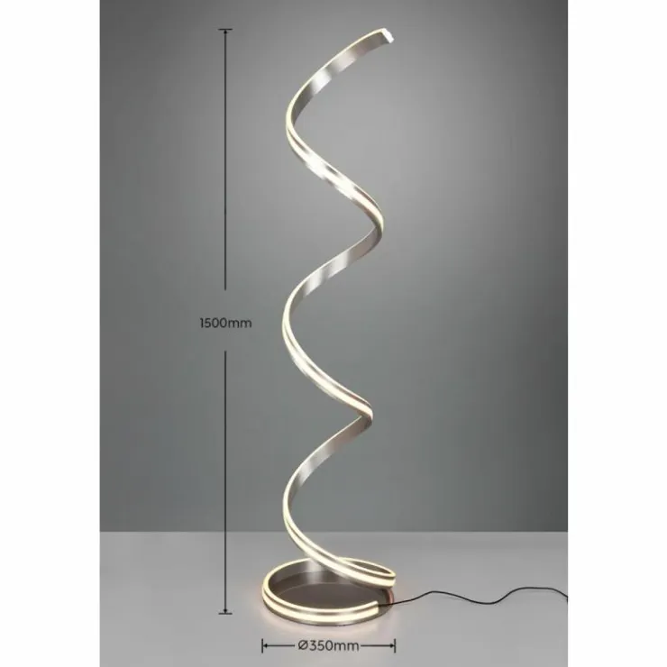 Luminaires Trio Lampadaires Et Lampes Sur Pied|Lampadaire Trio-Leuchten Yara LED Nickel mat, 1 lumière
