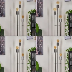 hofstein Lampadaires Et Lampes Sur Pied|Lampadaire Tyldom Argent Oxydé, 3 lumières