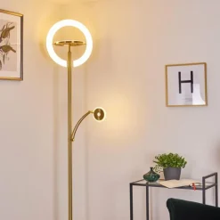 hofstein Lampadaires Et Lampes Sur Pied|Lampadaire Umag LED Laiton, 2 lumières