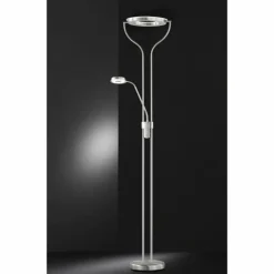 Luminaires Wofi Lampadaires Et Lampes Sur Pied|Lampadaire Wofi REMY LED Nickel mat, 2 lumières