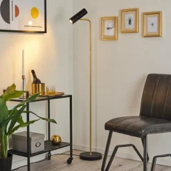 hofstein Lampadaires Et Lampes Sur Pied|Lampadaire Zuoz Laiton, Noir, 1 lumière