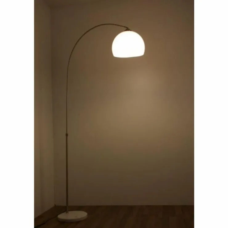 Luminaires Globo Lighting Lampadaires Et Lampes Sur Pied|Lampe à arc Globo Newcastle Marbre, Nickel mat, 1 lumière