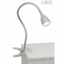 Luminaires Brilliant Éclairage Led|Lampe à clip Brilliant Anthony LED Titane, 1 lumière
