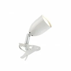 Luminaires Brilliant Lampes À Poser|Lampe à clip Brilliant Leo Blanc, 1 lumière
