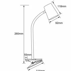 Luminaires Brilliant Éclairage Led|lampe â clipper Brilliant Adda LED Blanc, 1 lumière