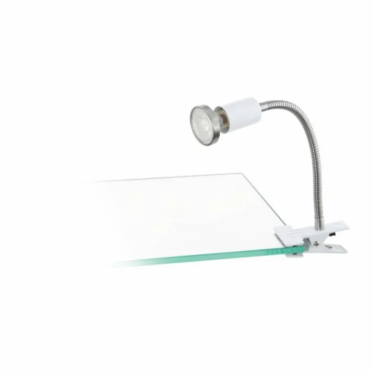 Luminaires Eglo Éclairage Led|lampe â clipper Eglo LITOS LED Nickel mat, Blanc, 1 lumière