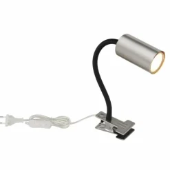 Luminaires Globo Lighting Lampes À Poser|lampe â clipper Globo ROBBY Nickel mat, Noir, 1 lumière