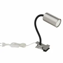 Luminaires Globo Lighting Lampes À Poser|lampe â clipper Globo ROBBY Nickel mat, Noir, 1 lumière