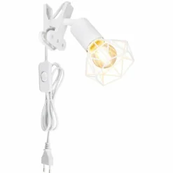Luminaires Globo Lighting Lampes À Poser|lampe â clipper Globo XARA Blanc, 1 lumière