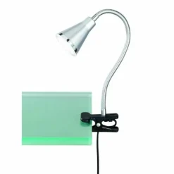 Luminaires Reality Lampes À Poser|Lampe à clipper Reality ARRAS LED Titane, 1 lumière