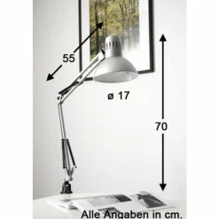 Luminaires Brilliant Lampes À Poser|Lampe à pince Brilliant Hobby Acier inoxydable, Titane, 1 lumière