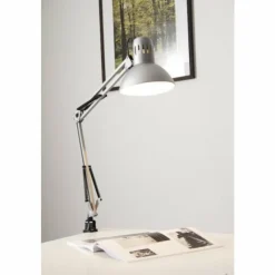 Luminaires Brilliant Lampes À Poser|Lampe à pince Brilliant Hobby Acier inoxydable, Titane, 1 lumière