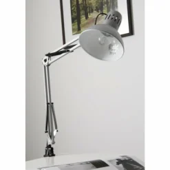 Luminaires Brilliant Lampes À Poser|Lampe à pince Brilliant Hobby Acier inoxydable, Titane, 1 lumière