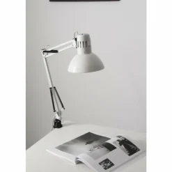 Luminaires Brilliant Lampes À Poser|Lampe à pince Brilliant Hobby Blanc, 1 lumière