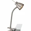 Luminaires Globo Lighting Éclairage Led|Lampe à pince Globo LED Nickel mat, 1 lumière