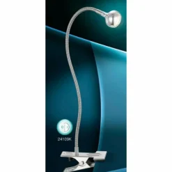 Luminaires Globo Lighting Éclairage Led|Lampe à pince Globo SERPENT LED Nickel mat, 1 lumière