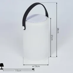 Lampe à poser Chilar LED Noir, Blanc, 1 lumière, Télécommandes, Changeur de couleurs