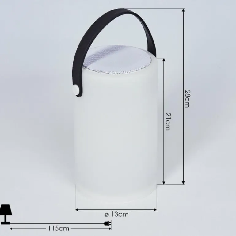 Lampe à poser Chilar LED Noir, Blanc, 1 lumière, Télécommandes, Changeur de couleurs