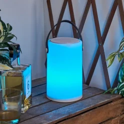 Lampe à poser Chilar LED Noir, Blanc, 1 lumière, Télécommandes, Changeur de couleurs