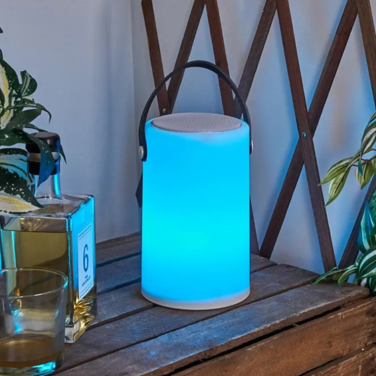 Lampe à poser Chilar LED Noir, Blanc, 1 lumière, Télécommandes, Changeur de couleurs