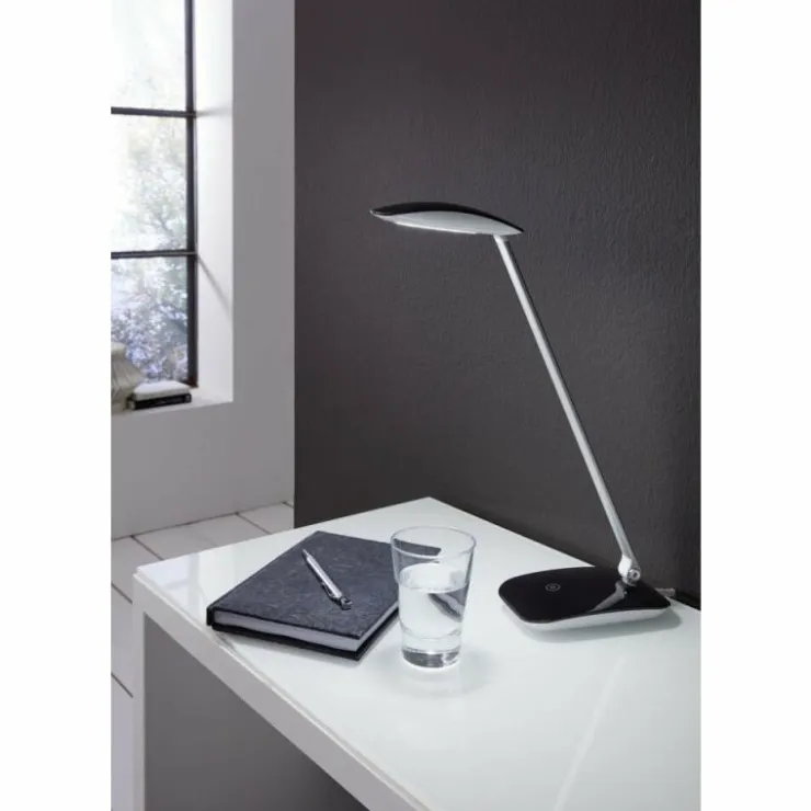 Luminaires Eglo Éclairage Led|Lampe à poser Eglo CAJERO LED Noir, 1 lumière