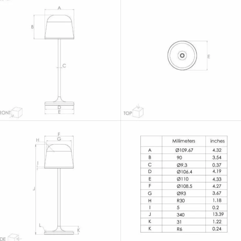 Lampe à poser Eglo MANNERA LED Noir, 1 lumière