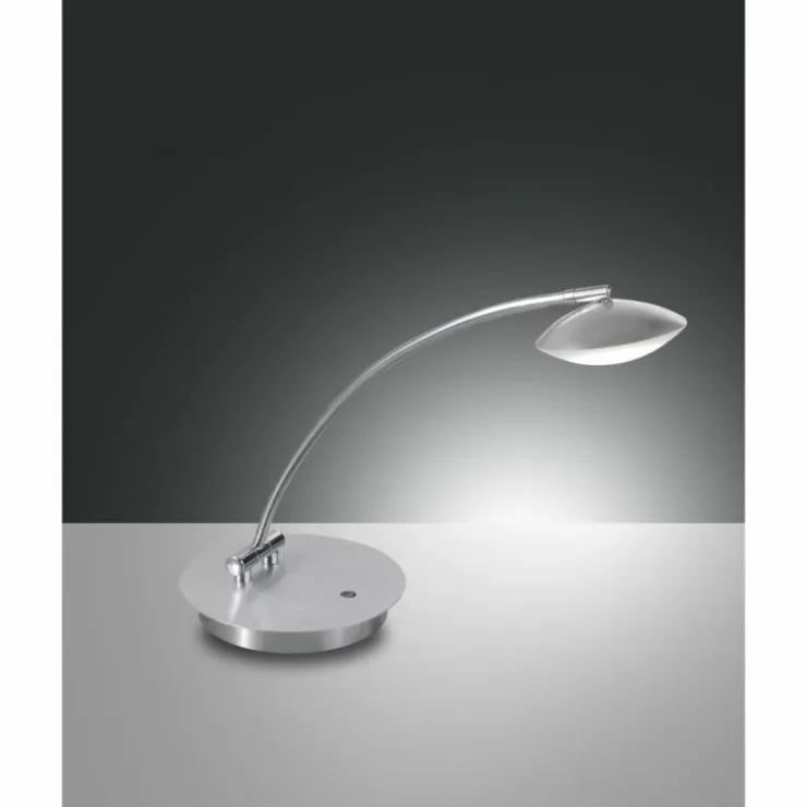 Luminaires Fabas Luce Lampes À Poser|Lampe à poser Fabas Luce Hale LED Aluminium, Acier inoxydable, 1 lumière