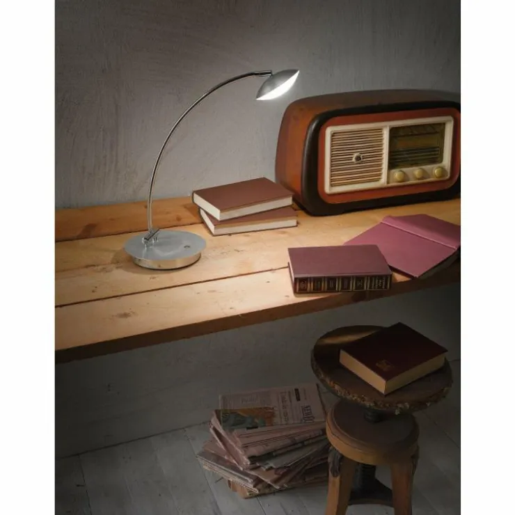 Luminaires Fabas Luce Lampes À Poser|Lampe à poser Fabas Luce Hale LED Aluminium, Acier inoxydable, 1 lumière
