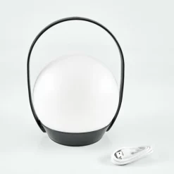 Lampe à poser Fair LED Noir, 1 lumière, Changeur de couleurs