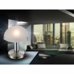 Luminaires Globo Lighting Éclairage Led|Lampe à poser Globo LED Nickel mat, 1 lumière