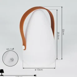 Lampe à poser Guari LED Brun, Blanc, 1 lumière, Changeur de couleurs