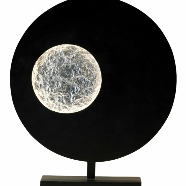 Luminaires Holländer Lampes À Poser|Lampe à poser Holländer LUNA RUND LED Brun, Noir, Argenté, 1 lumière