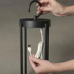 Lampe à poser Konstsmide Manorola LED Noir, 1 lumière
