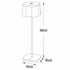 Lampe à poser Konstsmide Nice LED Noir, 5 lumières