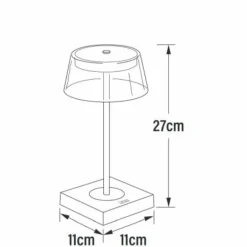 Lampe à poser Konstsmide Scilla LED Noir, 1 lumière
