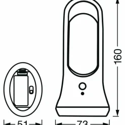 Lampe à poser LEDVANCE NIGHTLUX Blanc, 1 lumière, Détecteur de mouvement