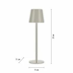 Lampe à poser Leuchten Direkt EURIA LED Gris, 1 lumière