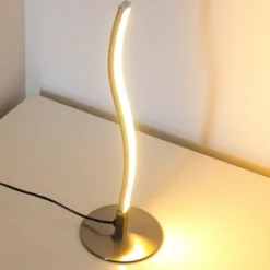 Luminaires Leuchten Direkt Éclairage Led|Lampe à poser Leuchten-Direkt Wave LED Acier inoxydable, 1 lumière