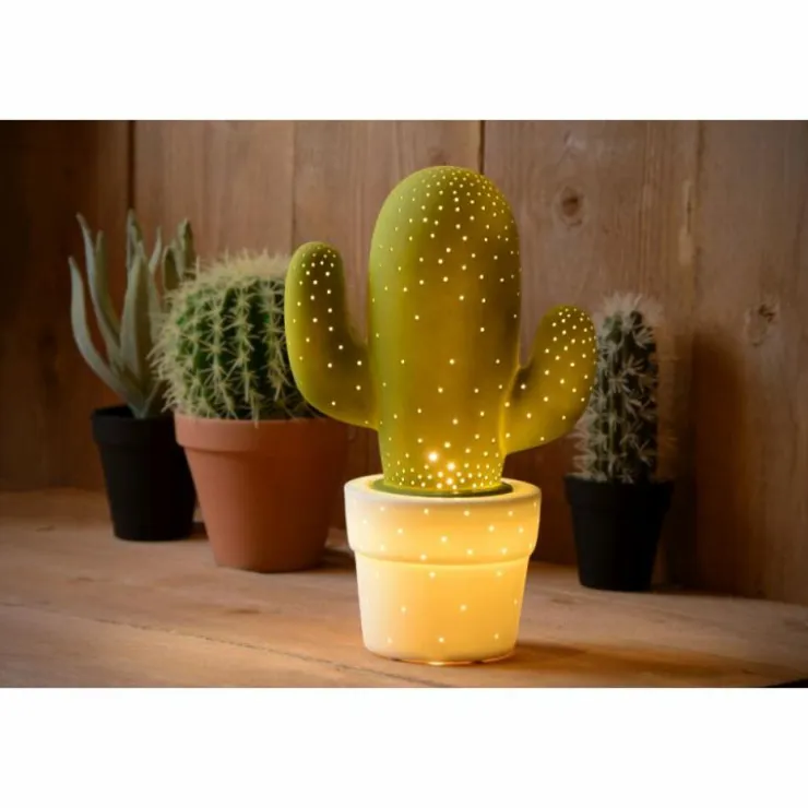 Luminaires Lucide Lampes À Poser|Lampe à poser Lucide CACTUS Vert, 1 lumière