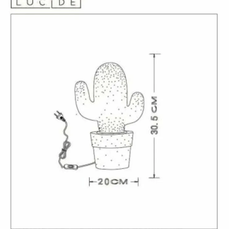 Luminaires Lucide Lampes À Poser|Lampe à poser Lucide CACTUS Vert, 1 lumière