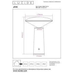 Lampe à poser Lucide JIVE LED Blanc, 1 lumière