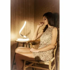 Luminaires Mantra Éclairage Led|Lampe à poser Mantra NUR LED Chrome, 1 lumière