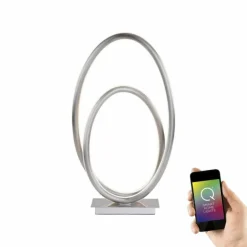 Lampe à poser Paul Neuhaus Q-NEVIO LED Nickel mat, 1 lumière, Télécommandes