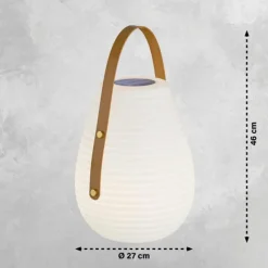 Lampe à poser SCHÖNER WOHNEN-Kollektion Bell LED Blanc, 1 lumière, Télécommandes, Changeur de couleurs