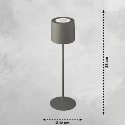 Lampe à poser SCHÖNER WOHNEN-Kollektion Sun LED Gris, 1 lumière, Changeur de couleurs