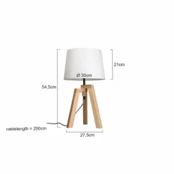 Luminaires Steinhauer Lampes À Poser|Lampe à poser Steinhauer Mexlite Blanc, 1 lumière