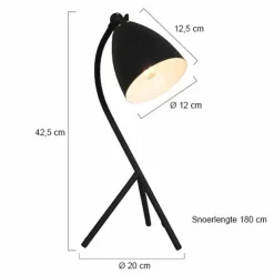 Luminaires Steinhauer Lampes À Poser|Lampe à poser Steinhauer Mexlite Noir, 1 lumière